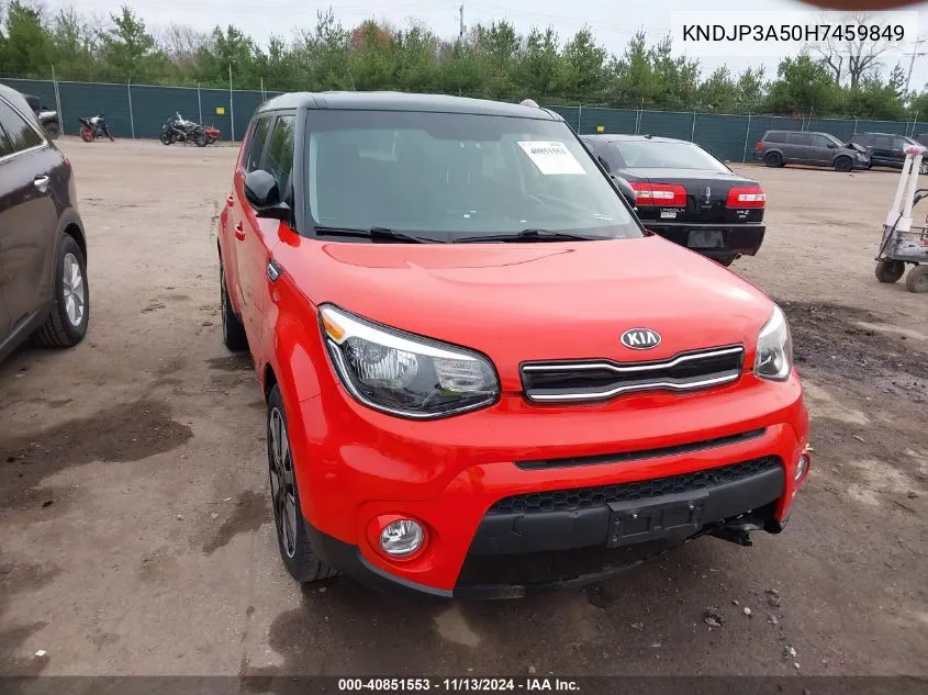 2017 Kia Soul + VIN: KNDJP3A50H7459849 Lot: 40851553