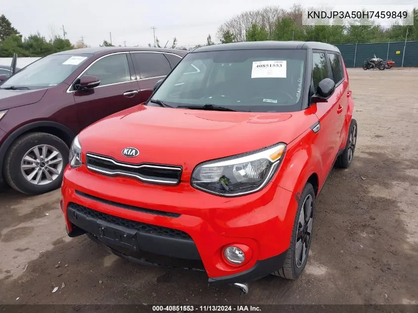 2017 Kia Soul + VIN: KNDJP3A50H7459849 Lot: 40851553