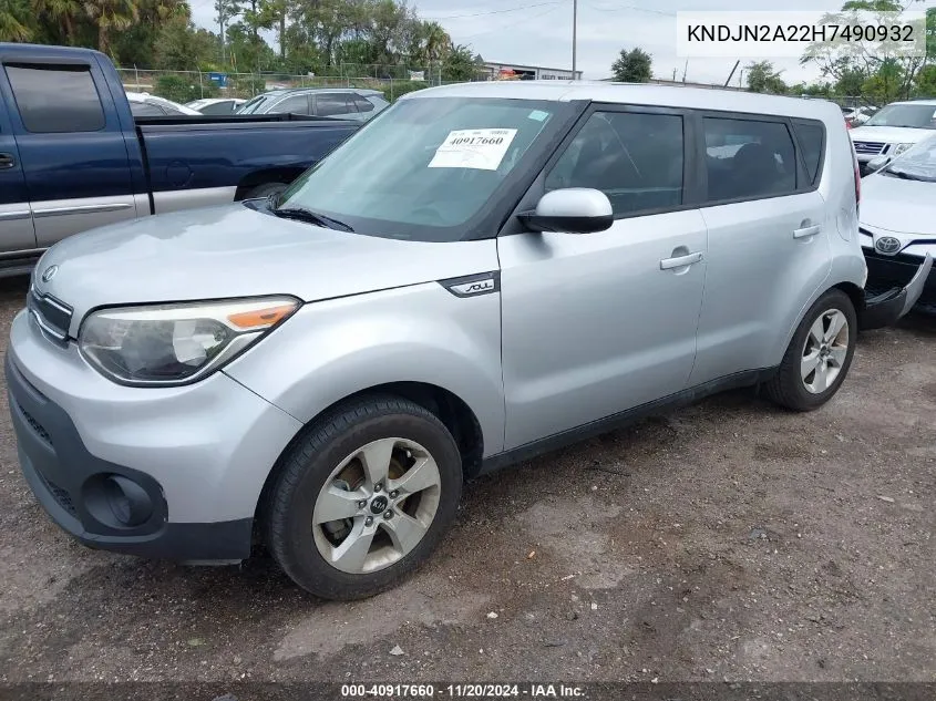 2017 Kia Soul VIN: KNDJN2A22H7490932 Lot: 40917660