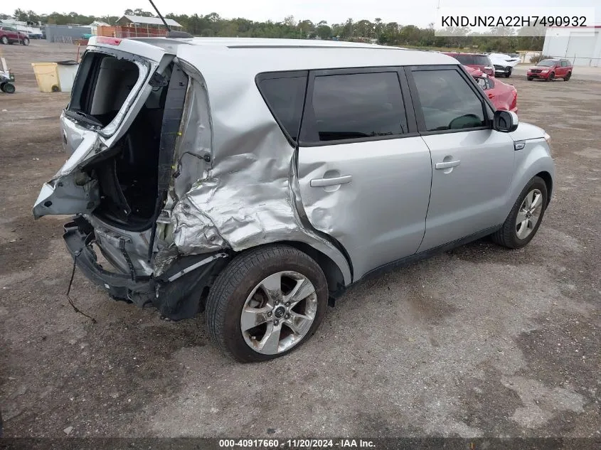 2017 Kia Soul VIN: KNDJN2A22H7490932 Lot: 40917660