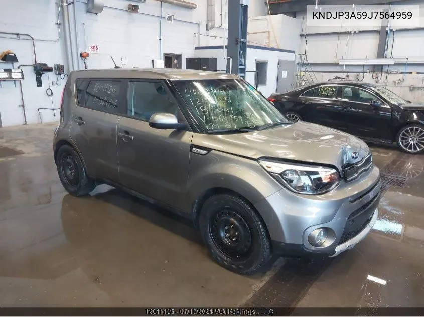 2018 Kia Soul VIN: KNDJP3A59J7564959 Lot: 12061588