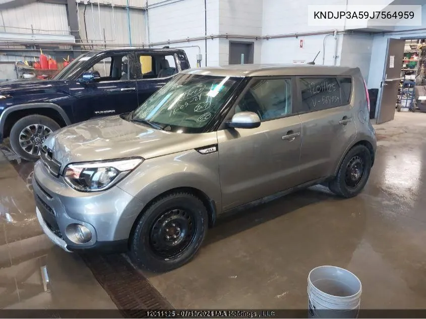 2018 Kia Soul VIN: KNDJP3A59J7564959 Lot: 12061588