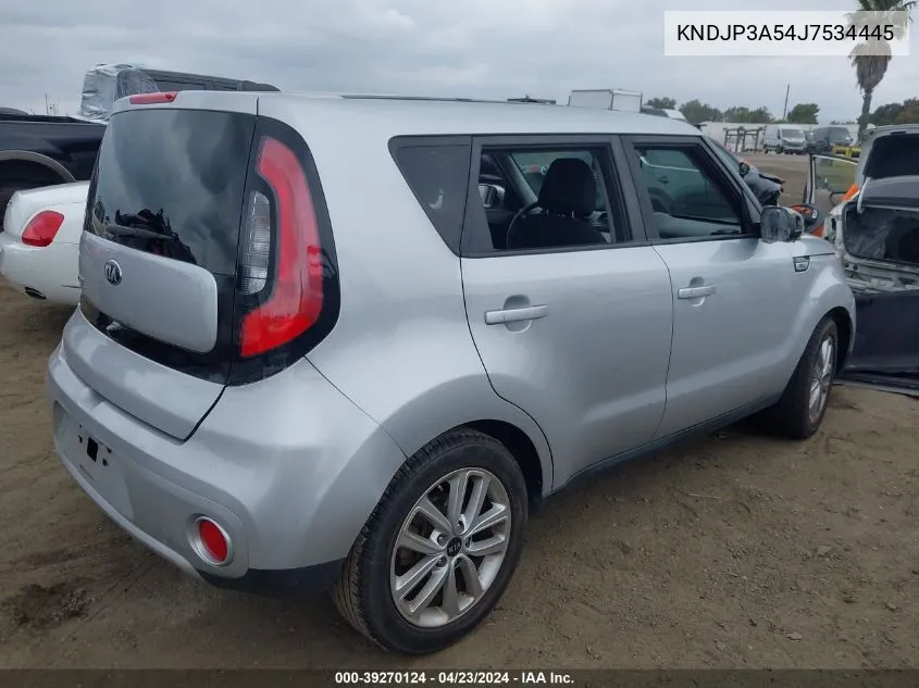 2018 Kia Soul + VIN: KNDJP3A54J7534445 Lot: 39270124