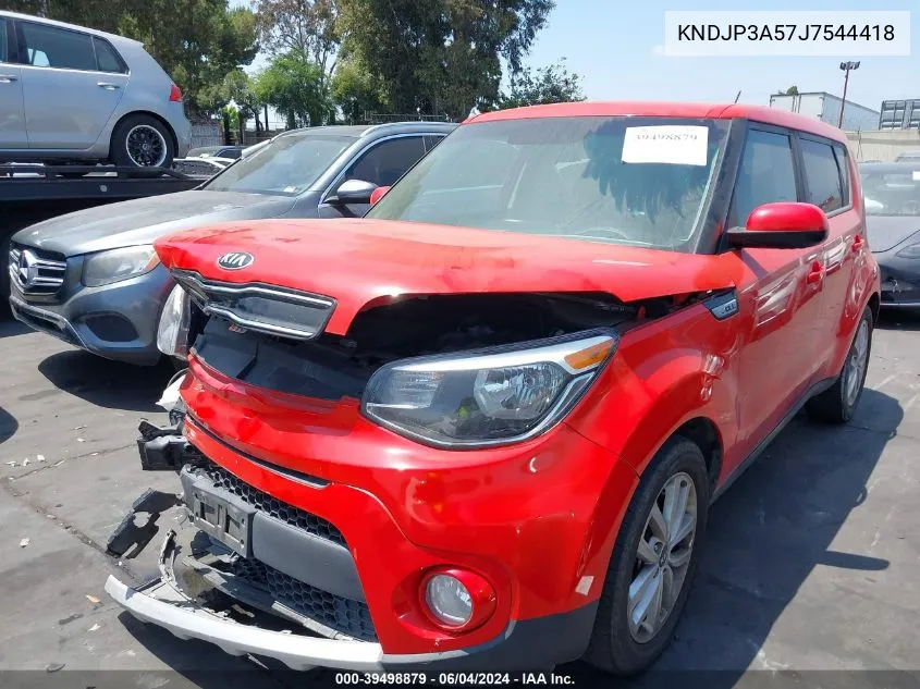 2018 Kia Soul + VIN: KNDJP3A57J7544418 Lot: 39498879