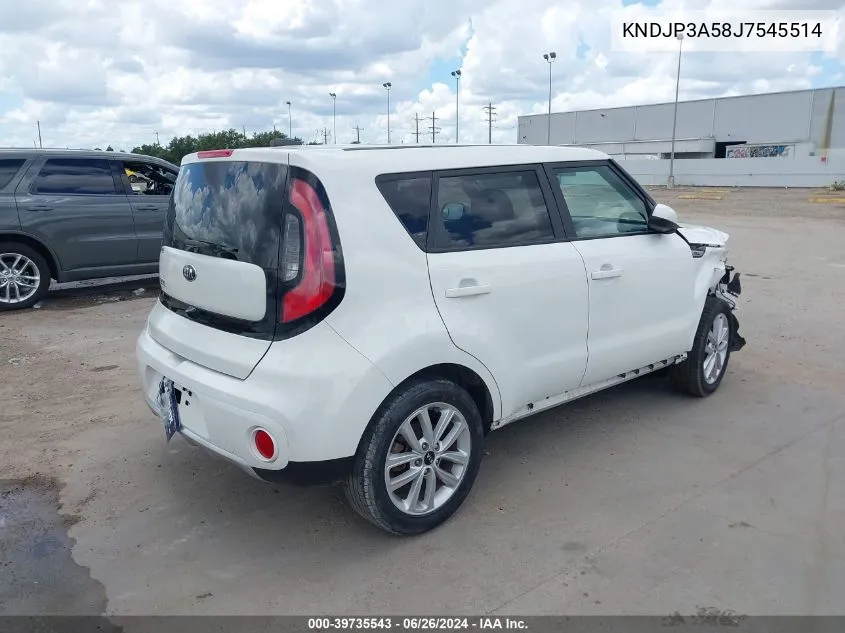 2018 Kia Soul + VIN: KNDJP3A58J7545514 Lot: 39735543