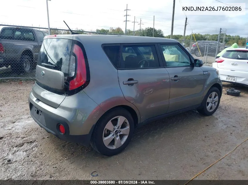 KNDJN2A26J7602086 2018 Kia Soul