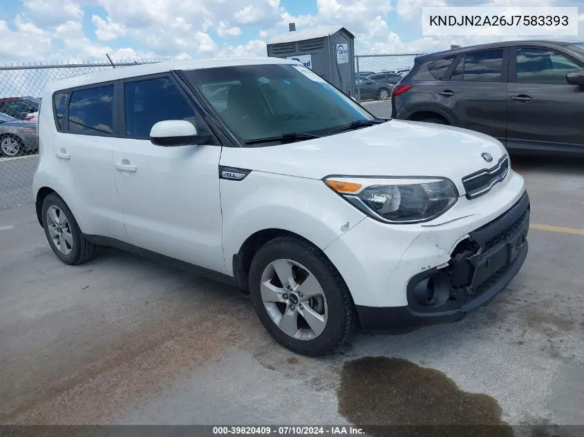 2018 Kia Soul VIN: KNDJN2A26J7583393 Lot: 39820409