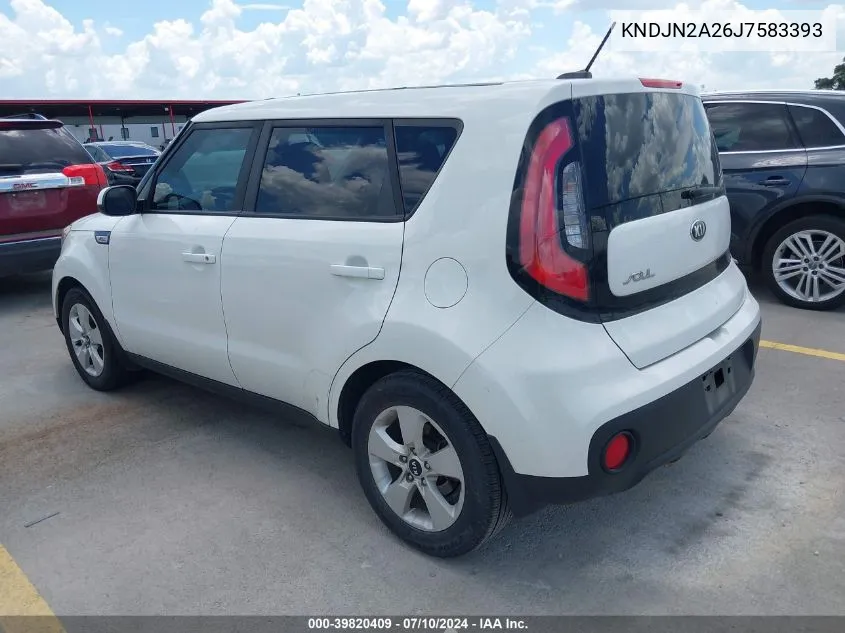 2018 Kia Soul VIN: KNDJN2A26J7583393 Lot: 39820409