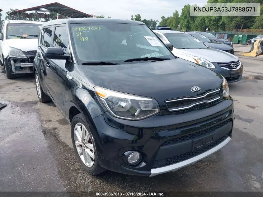 2018 Kia Soul + VIN: KNDJP3A53J7888571 Lot: 39867013