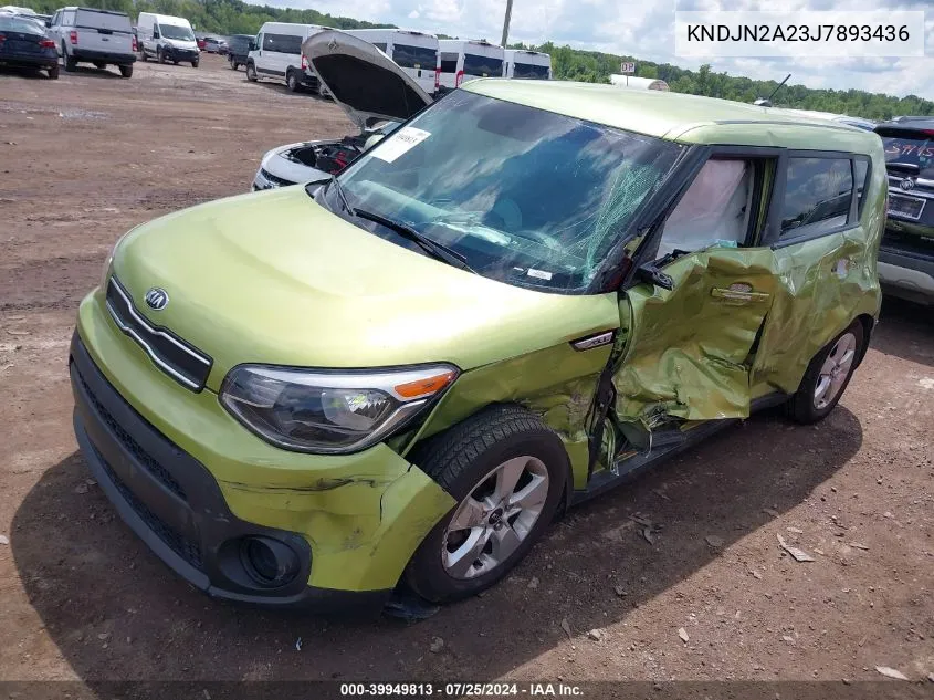 2018 Kia Soul VIN: KNDJN2A23J7893436 Lot: 39949813