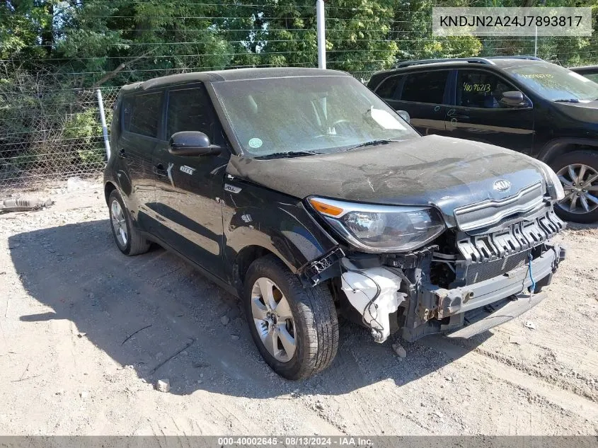 2018 Kia Soul VIN: KNDJN2A24J7893817 Lot: 40002645