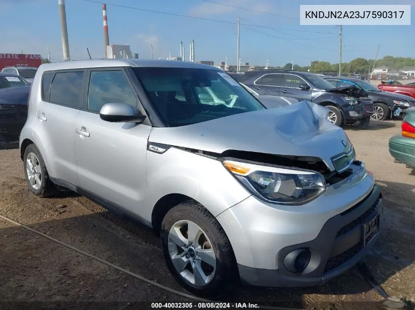 2018 Kia Soul VIN: KNDJN2A23J7590317 Lot: 40032305