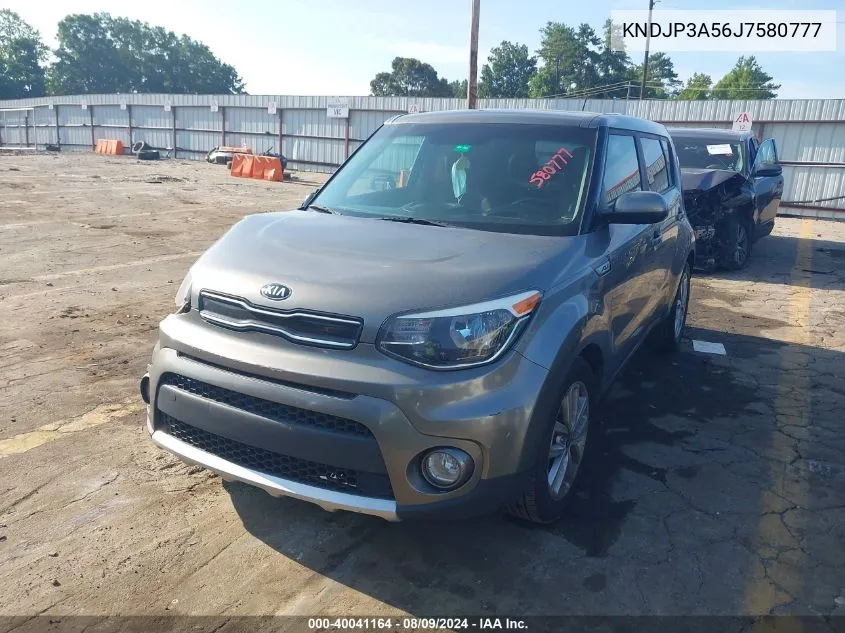 2018 Kia Soul + VIN: KNDJP3A56J7580777 Lot: 40041164