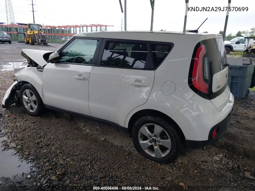 2018 Kia Soul VIN: KNDJN2A29J7570699 Lot: 40056456