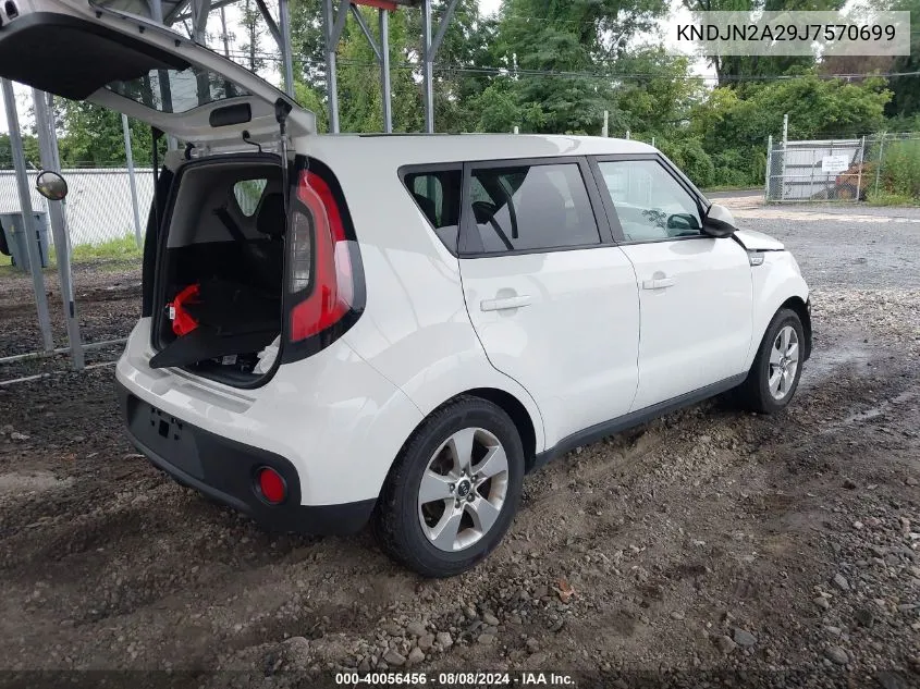 2018 Kia Soul VIN: KNDJN2A29J7570699 Lot: 40056456