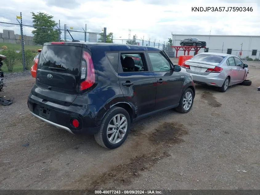 2018 Kia Soul + VIN: KNDJP3A57J7590346 Lot: 40077243