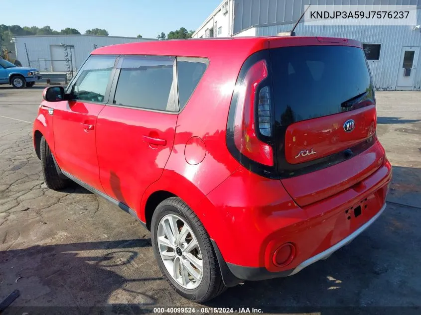 2018 Kia Soul + VIN: KNDJP3A59J7576237 Lot: 40099524