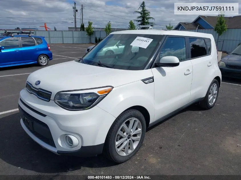 2018 Kia Soul + VIN: KNDJP3A57J7591111 Lot: 40101483