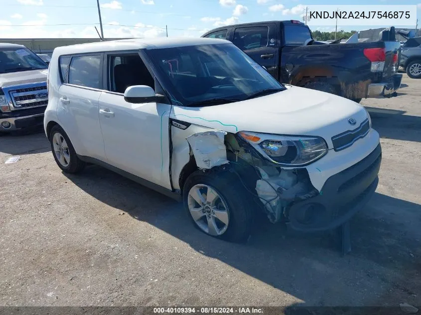 2018 Kia Soul VIN: KNDJN2A24J7546875 Lot: 40109394