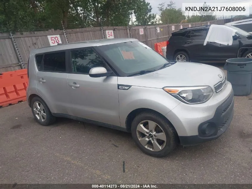 2018 Kia Soul VIN: KNDJN2A21J7608006 Lot: 40114273