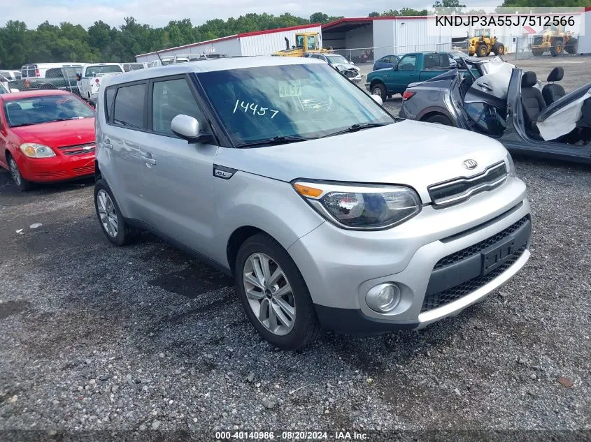 2018 Kia Soul + VIN: KNDJP3A55J7512566 Lot: 40140986