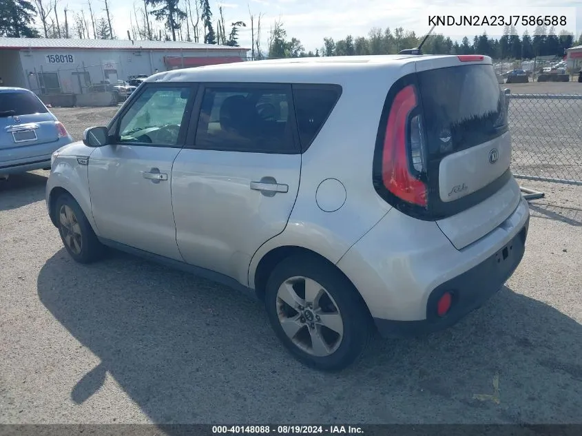 2018 Kia Soul VIN: KNDJN2A23J7586588 Lot: 40148088