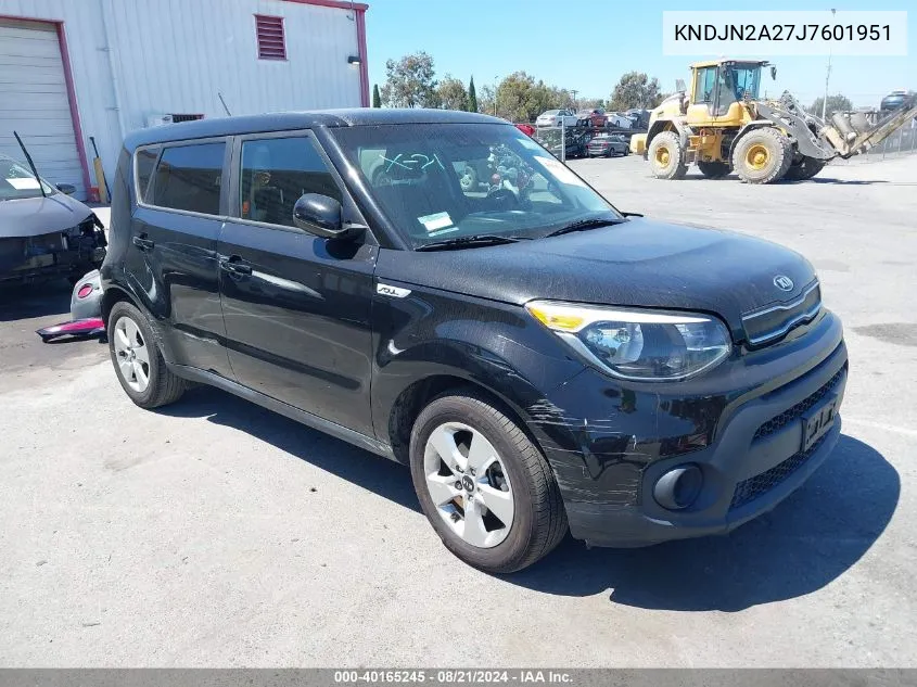 2018 Kia Soul VIN: KNDJN2A27J7601951 Lot: 40165245