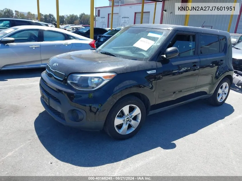 2018 Kia Soul VIN: KNDJN2A27J7601951 Lot: 40165245