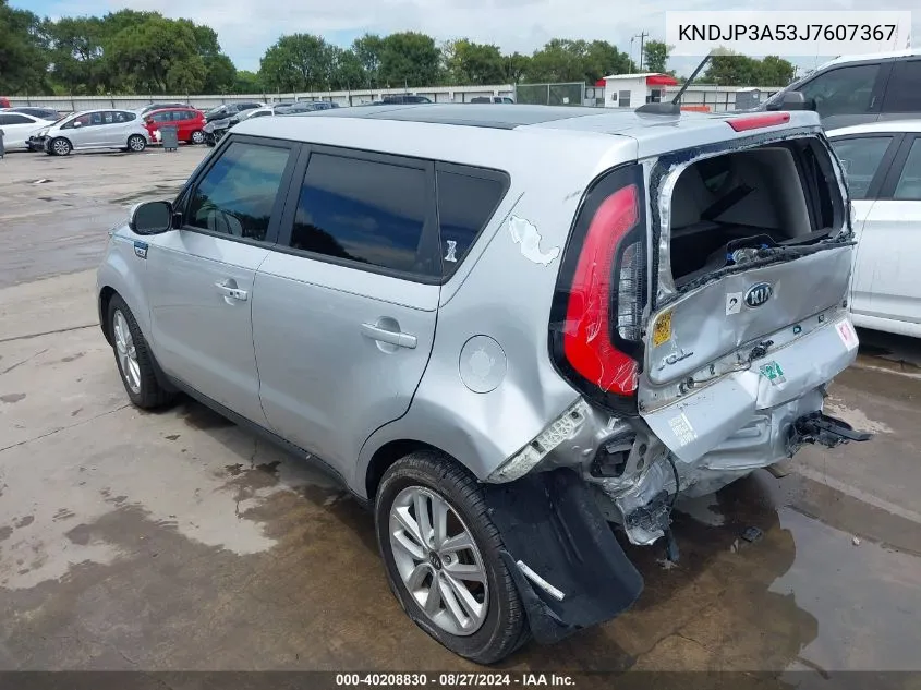 2018 Kia Soul + VIN: KNDJP3A53J7607367 Lot: 40208830