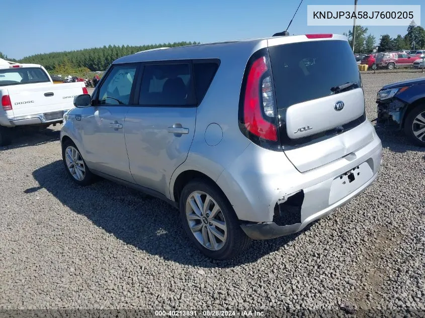 KNDJP3A58J7600205 2018 Kia Soul +