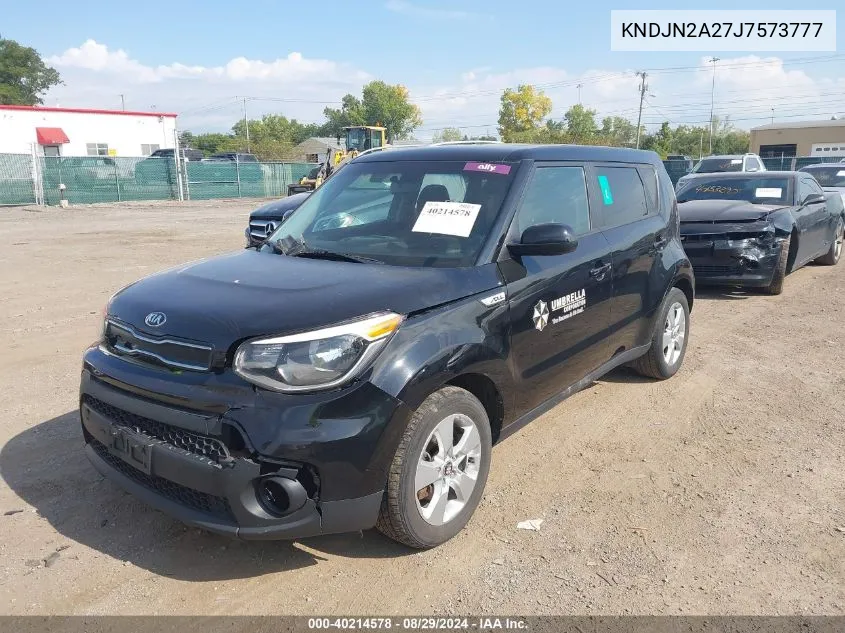 2018 Kia Soul VIN: KNDJN2A27J7573777 Lot: 40214578