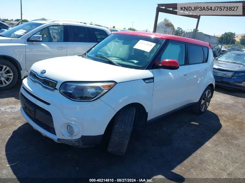 2018 Kia Soul + VIN: KNDJP3A54J7573827 Lot: 40214810