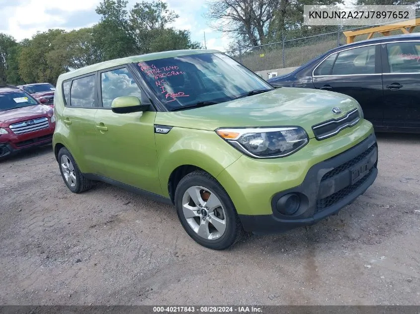 2018 Kia Soul VIN: KNDJN2A27J7897652 Lot: 40217843