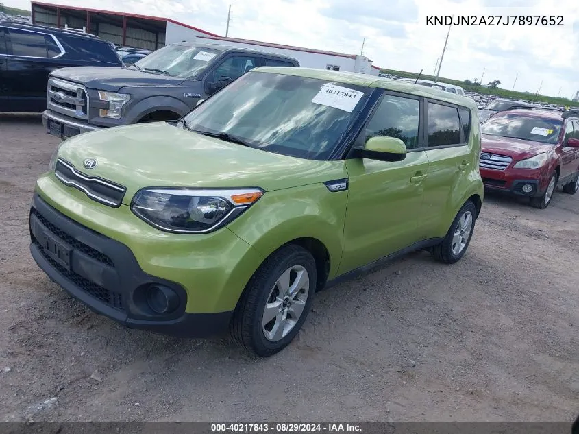 2018 Kia Soul VIN: KNDJN2A27J7897652 Lot: 40217843