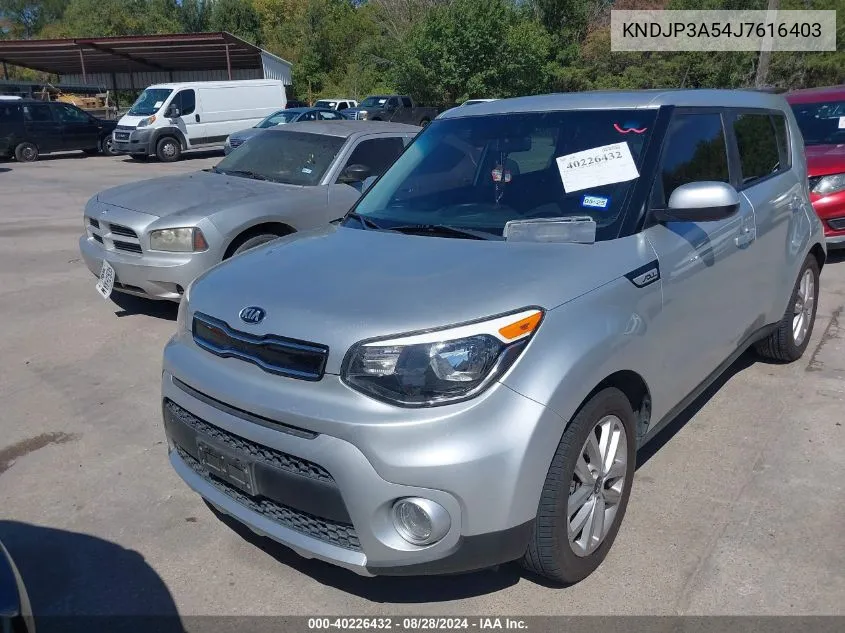 2018 Kia Soul + VIN: KNDJP3A54J7616403 Lot: 40226432