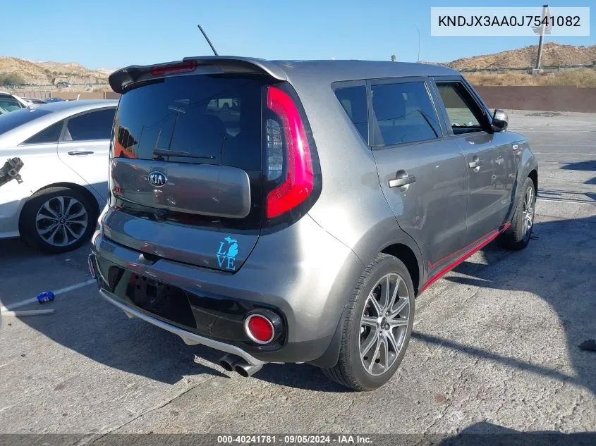 KNDJX3AA0J7541082 2018 Kia Soul !