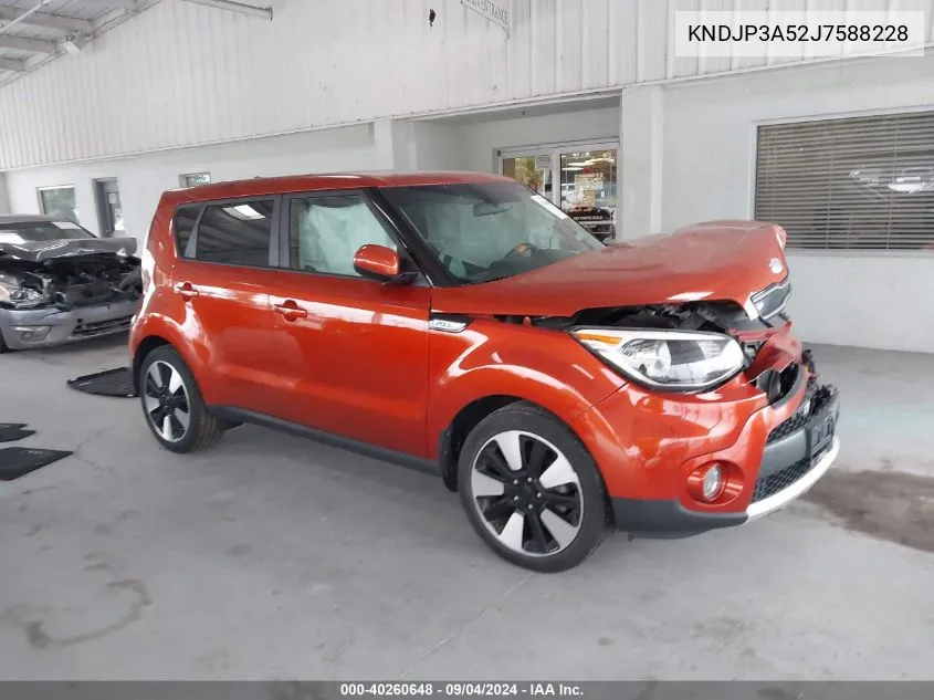 2018 Kia Soul + VIN: KNDJP3A52J7588228 Lot: 40260648