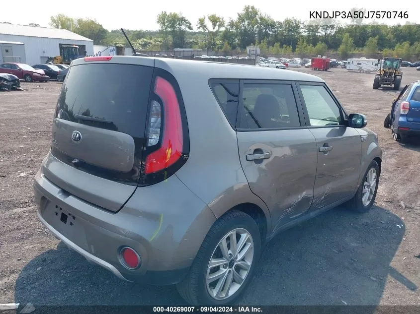 2018 Kia Soul + VIN: KNDJP3A50J7570746 Lot: 40269007