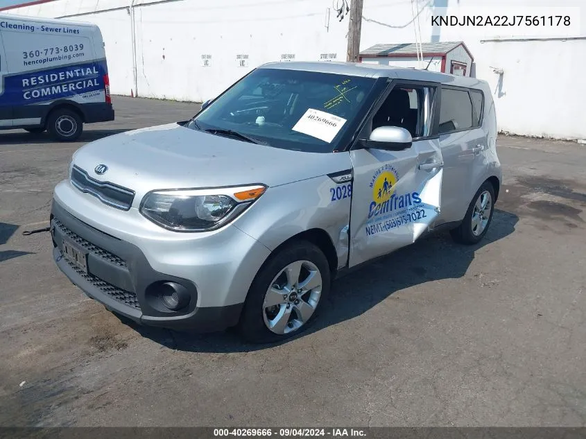 2018 Kia Soul VIN: KNDJN2A22J7561178 Lot: 40269666