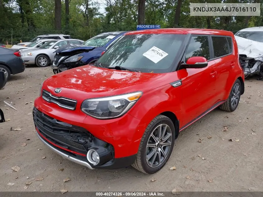 2018 Kia Soul ! VIN: KNDJX3AA4J7616110 Lot: 40274326