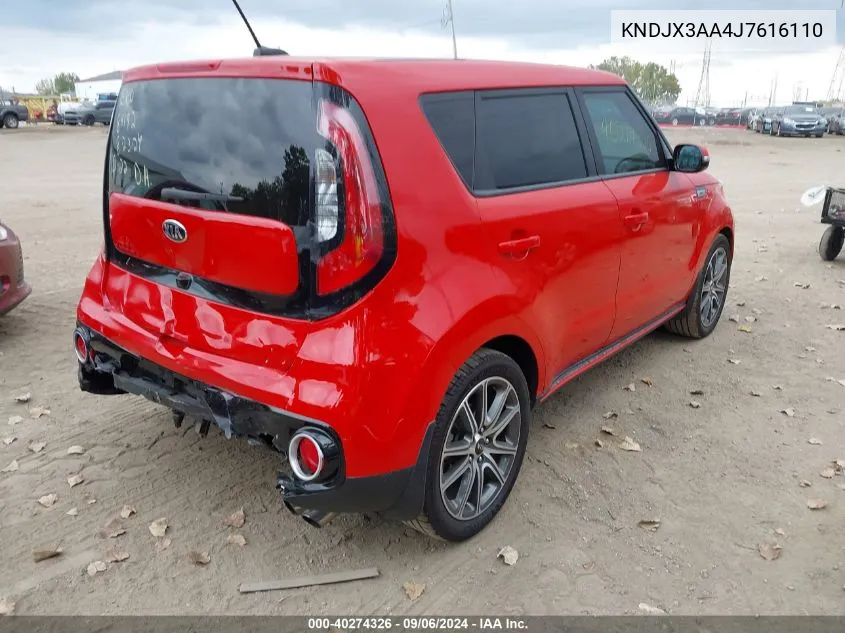 KNDJX3AA4J7616110 2018 Kia Soul !