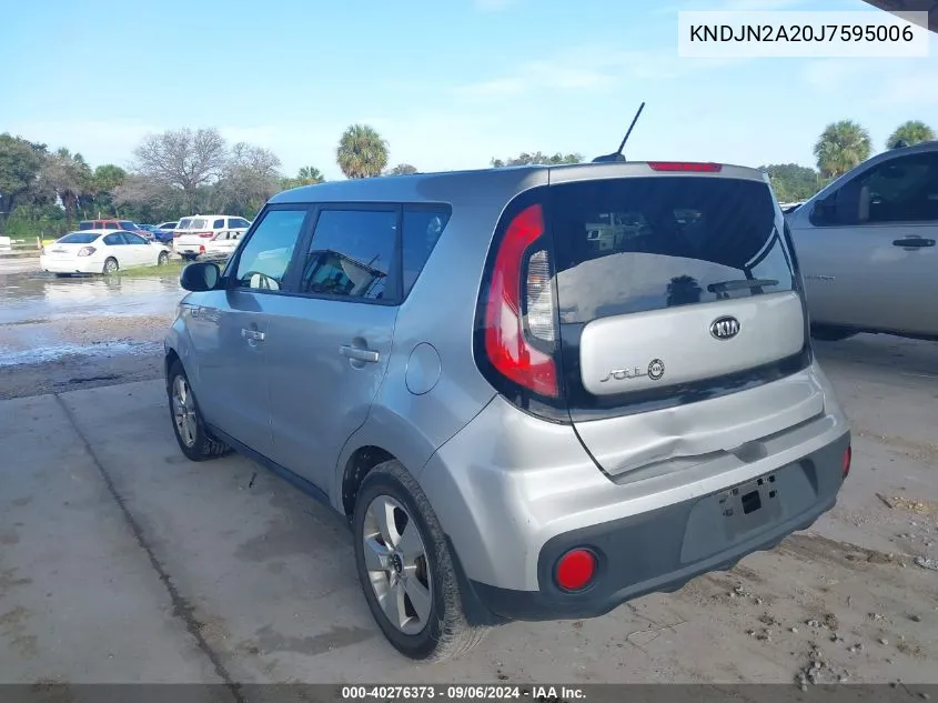 2018 Kia Soul Base VIN: KNDJN2A20J7595006 Lot: 40276373