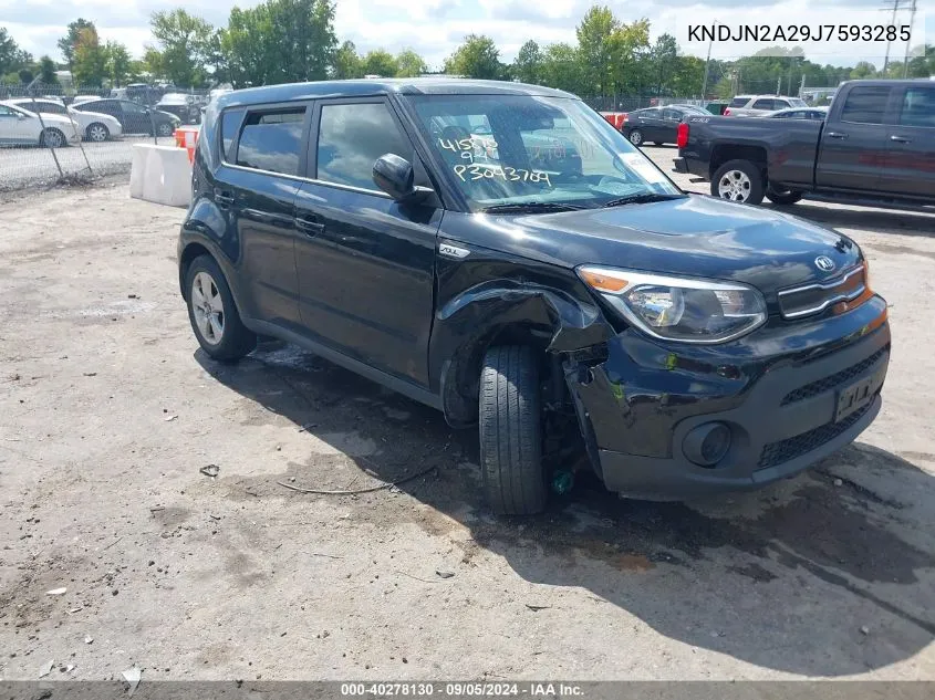 2018 Kia Soul VIN: KNDJN2A29J7593285 Lot: 40278130