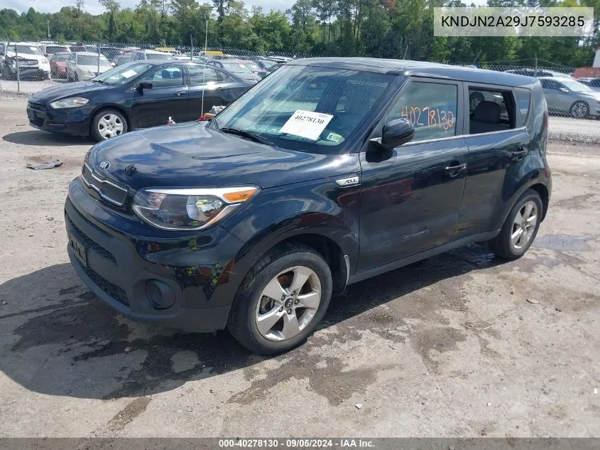 2018 Kia Soul VIN: KNDJN2A29J7593285 Lot: 40278130