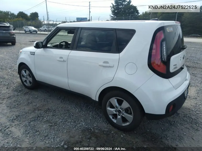 2018 Kia Soul VIN: KNDJN2A24J7522625 Lot: 40289723