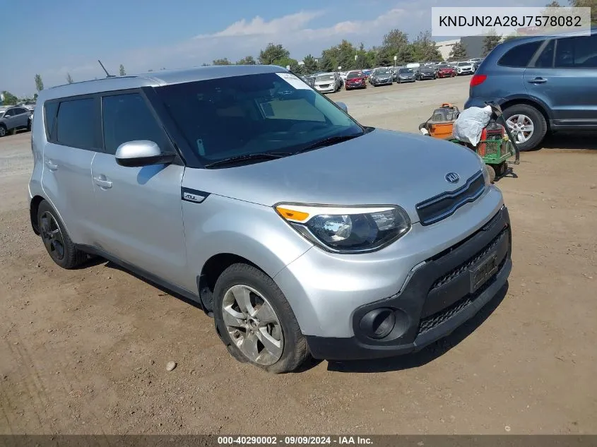 2018 Kia Soul VIN: KNDJN2A28J7578082 Lot: 40290002