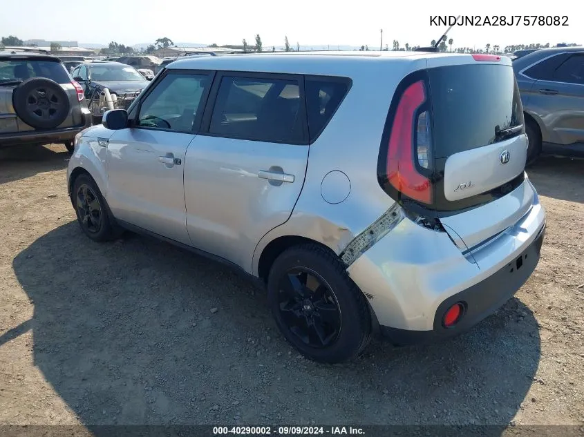 2018 Kia Soul VIN: KNDJN2A28J7578082 Lot: 40290002