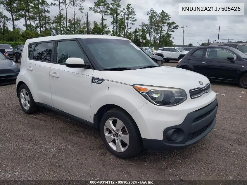 2018 Kia Soul VIN: KNDJN2A21J7505426 Lot: 40314112