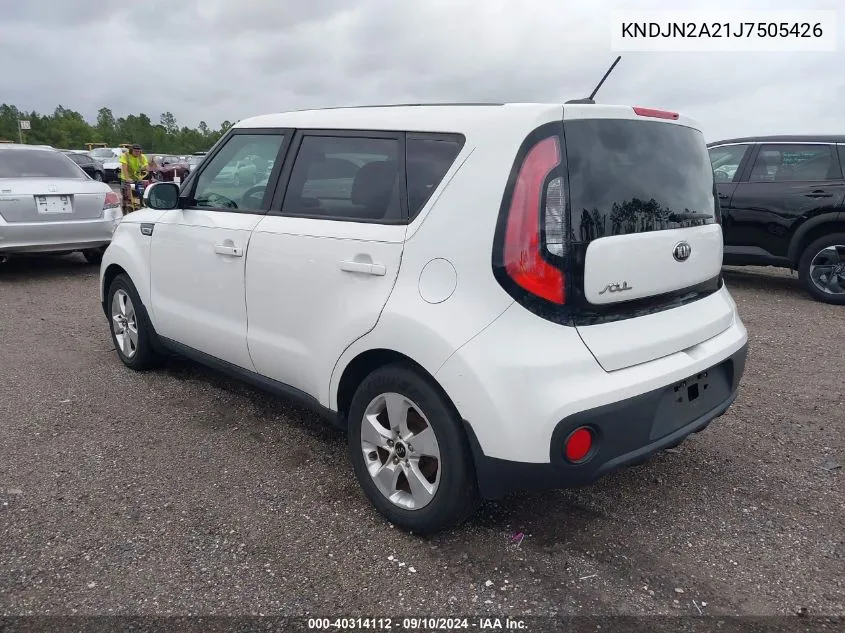 2018 Kia Soul VIN: KNDJN2A21J7505426 Lot: 40314112