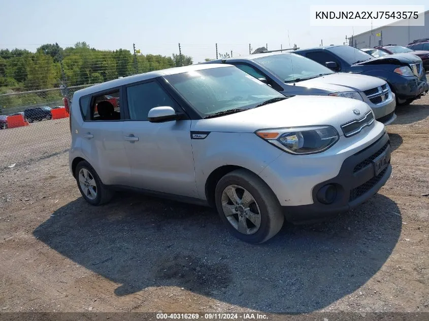 KNDJN2A2XJ7543575 2018 Kia Soul